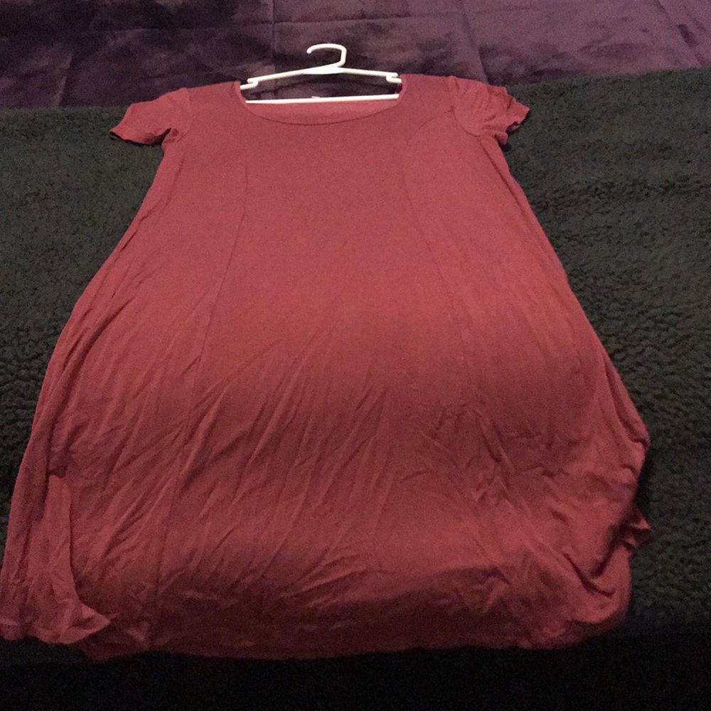 Pink t-shirt dress
